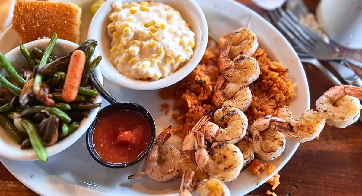 Grilled Shrimp at Old Canal Smoke House in Chillicothe, Ohio