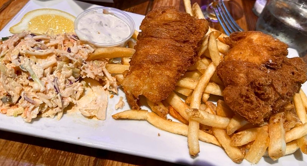 Fish and Chips at Nonesuch River Brewing in Scarborough, Maine