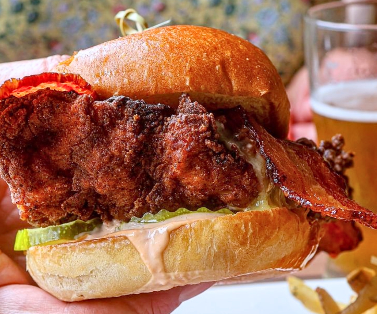 Fried Chicken Sandwich at Nonesuch River Brewing in Scarborough, Maine