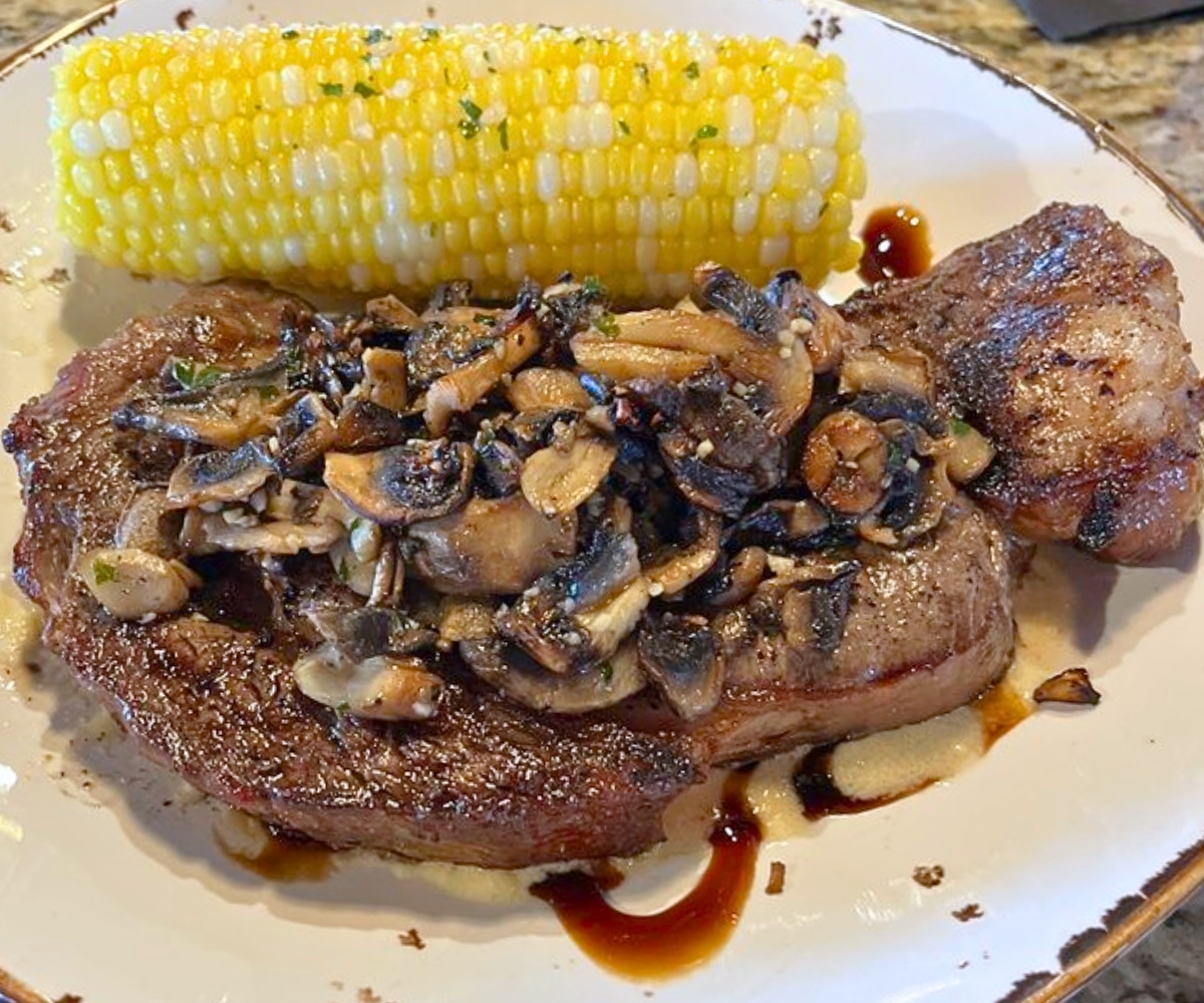 ribeye at Black Iron Grill in Miles City, MT