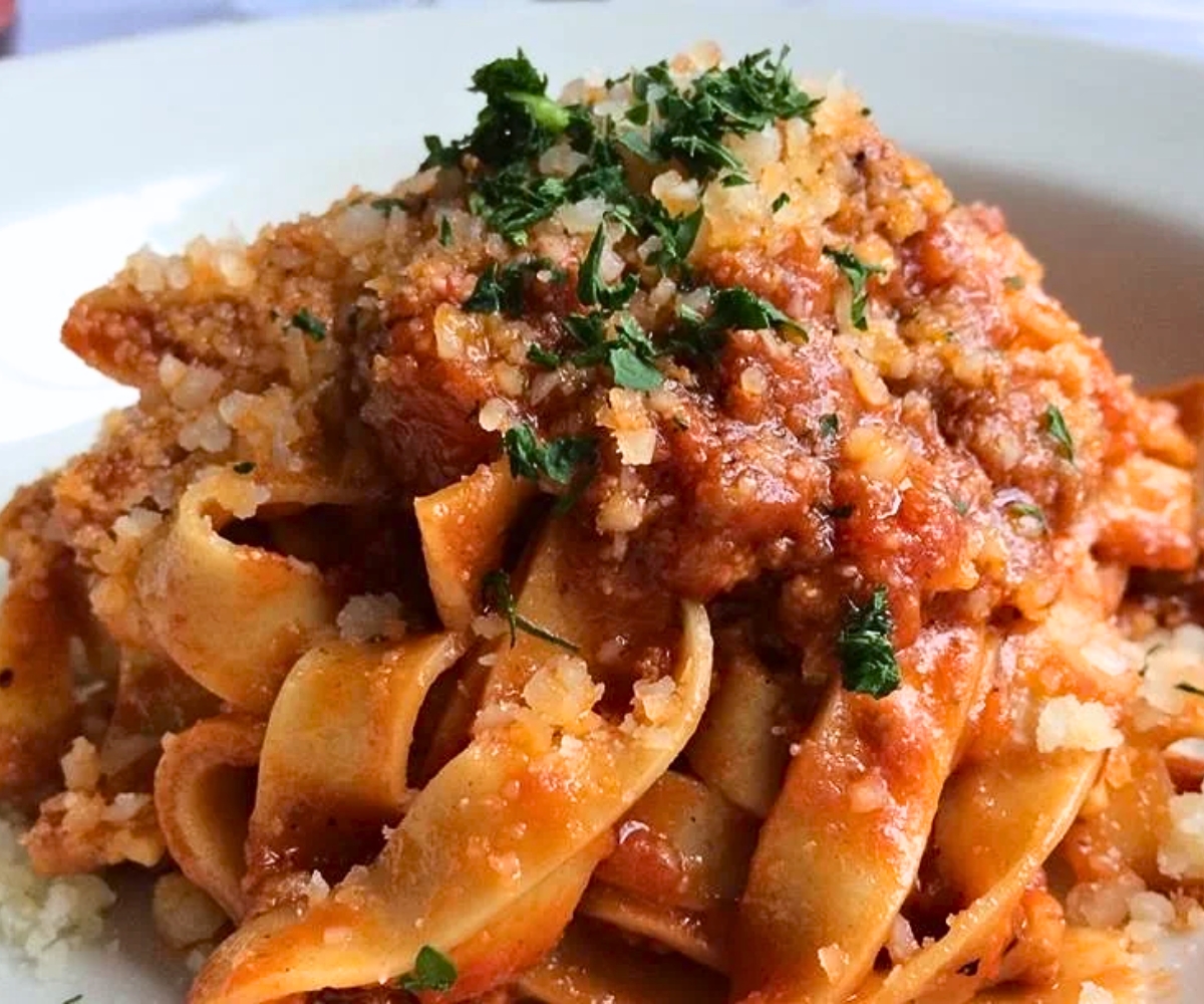 Pappardelle Bolognese at Bar Lino Ristorante in Johnston, RI