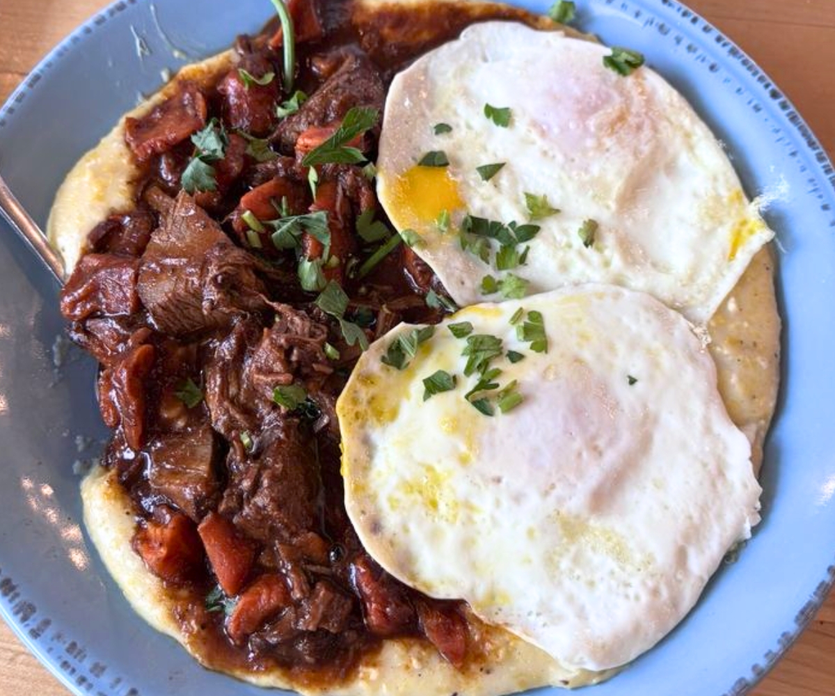Pot Roast and Eggs at Stella Southern Cafe in College Station, Texas