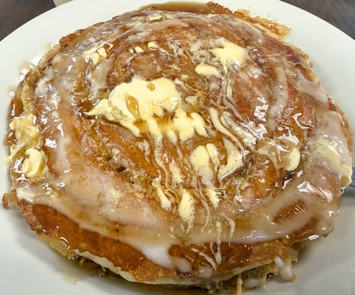 Cinnamon Roll Pancakes at Westside Restaurant in Milford, Delaware