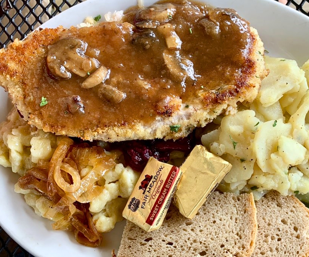 schnitzel at Alpine Inn Restaurant in Hill City, South Dakota