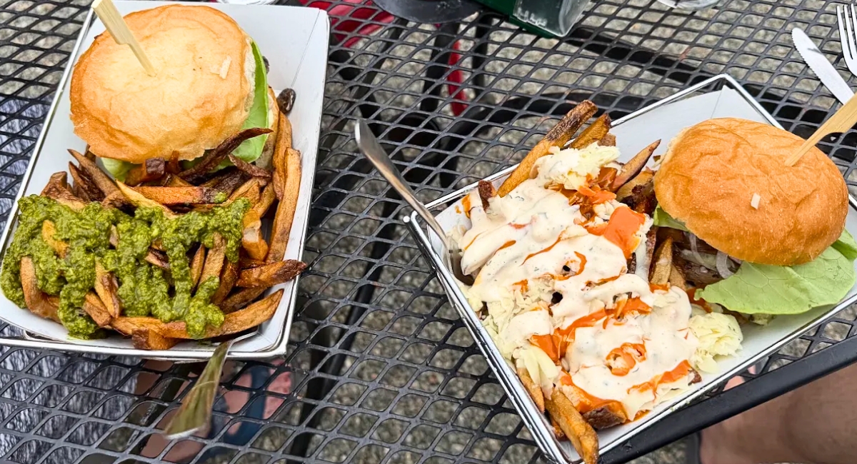 burgers at Worthy Burger in South Royalton, Vermont