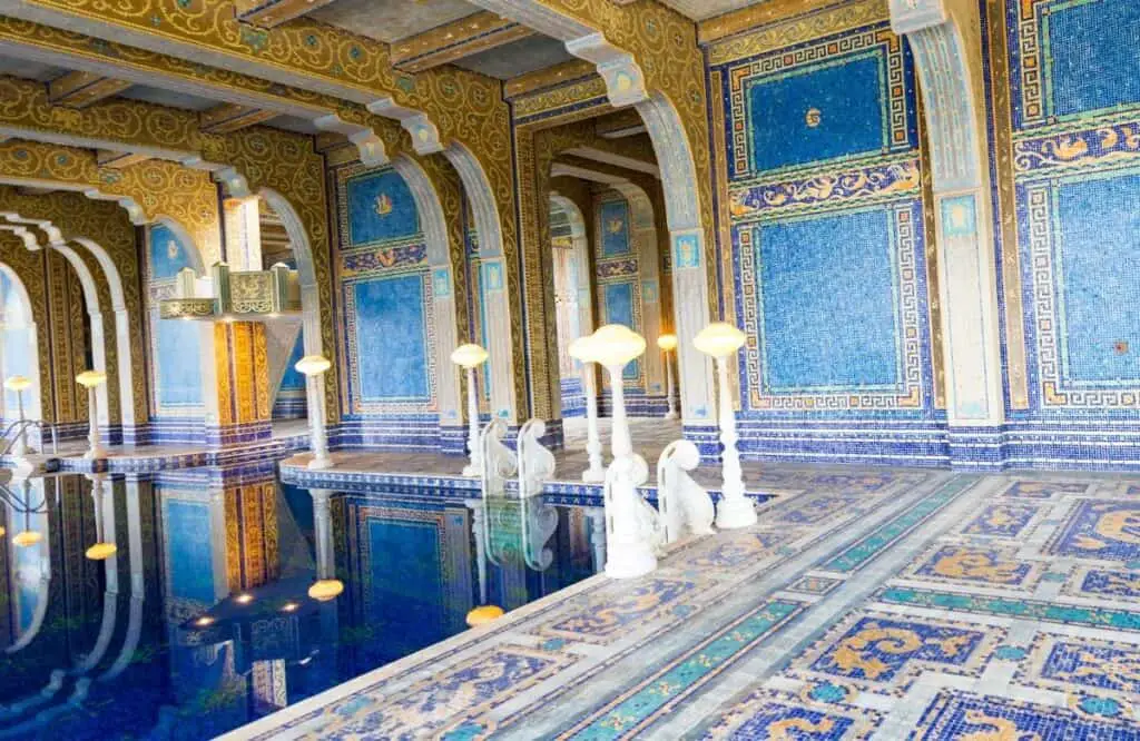 interior of Hearst Castle, California, road trip ideas