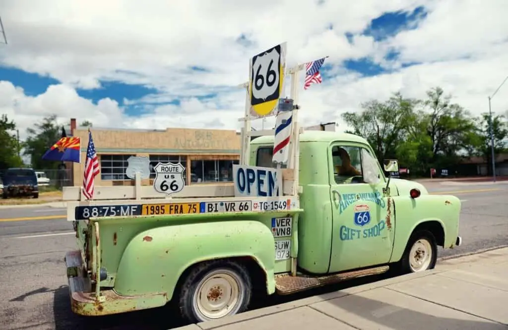 Antique truck along Route 66, American Road Trip Ideas