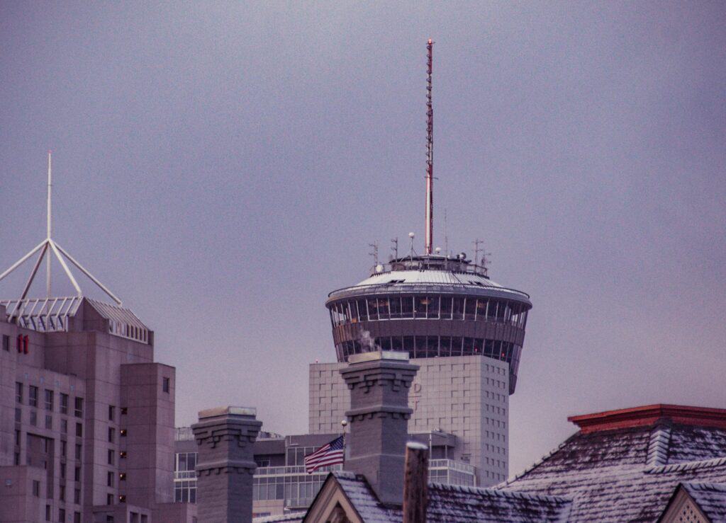 Tower of the Americas covered in Snow, San Antonio
