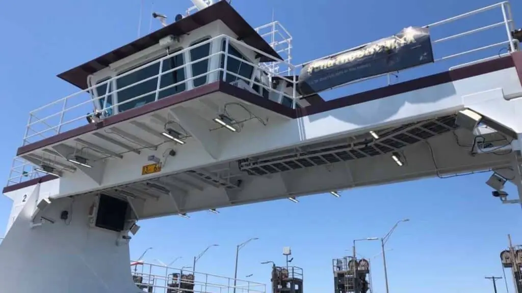 Ferry boat in port aransas texas