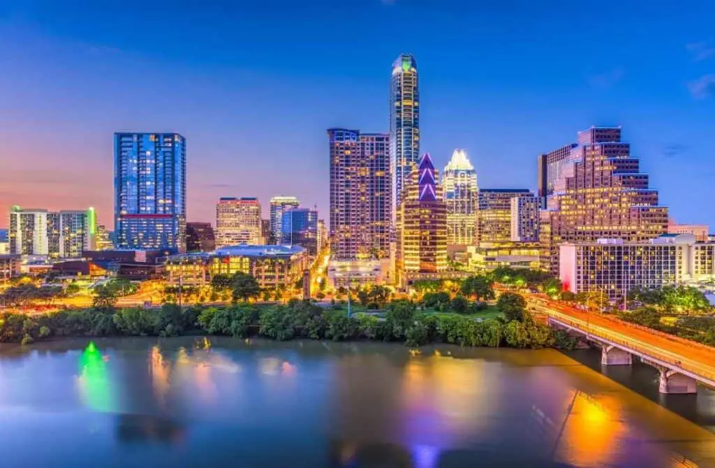 Austin, Texas at sunset