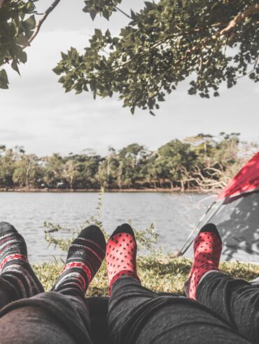 couple on a camping trip