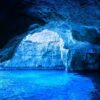inside the blue grotto in Malta