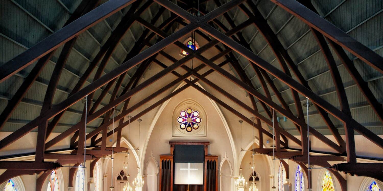 Mision San Jose chapel roof