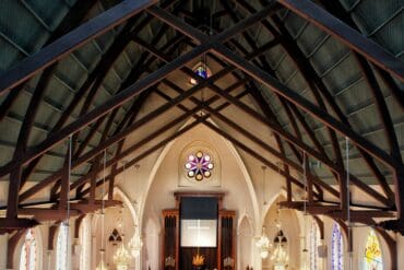 Mision San Jose chapel roof