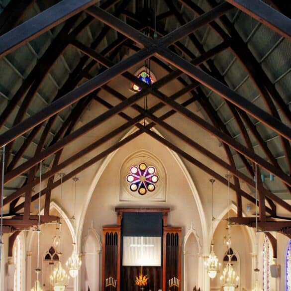 Mision San Jose chapel roof