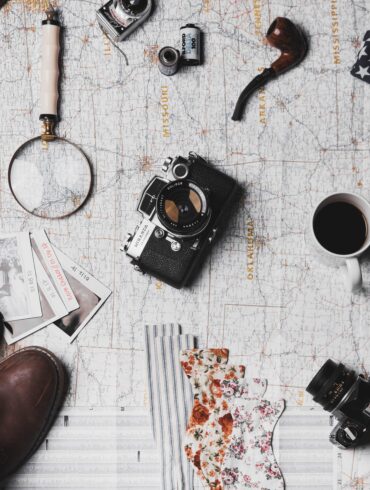overlay of different travel items