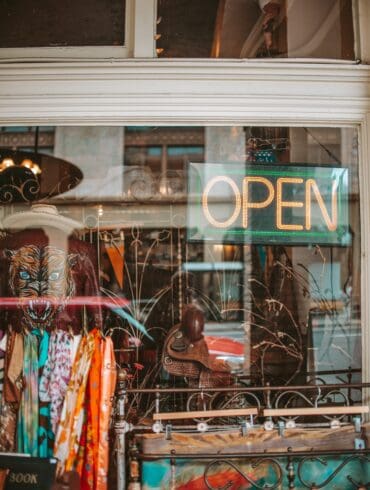 window front of a store