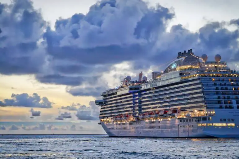 cruise ship on water