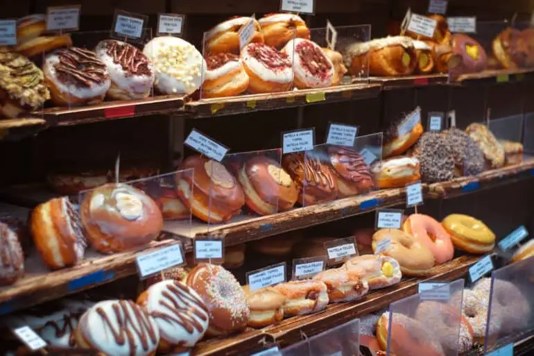 donut shop window display
