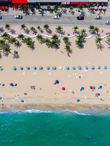 overview of a beach