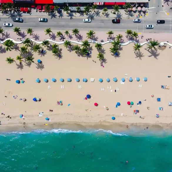 overview of a beach