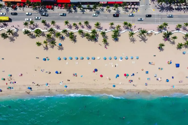 overview of a beach