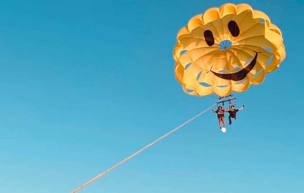 Parasailing the Pass, best things to do in Treasure Island Florida