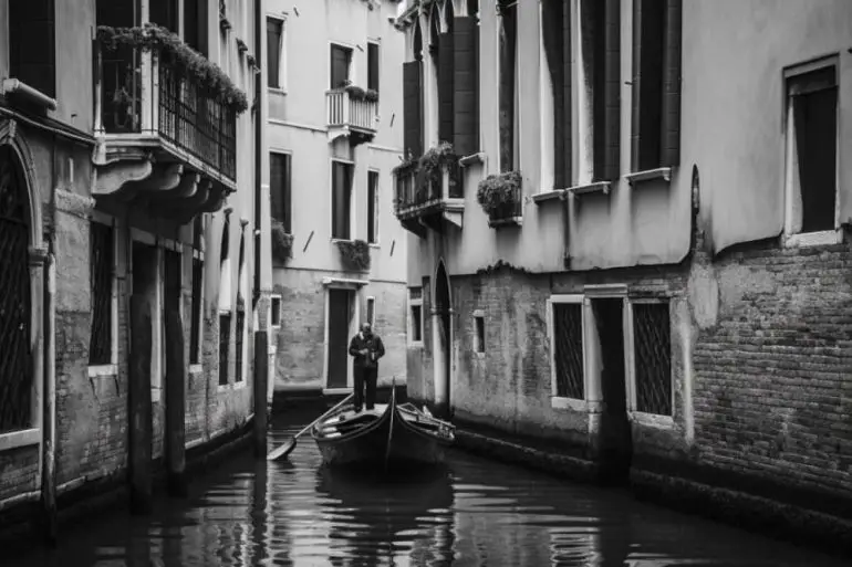 Gondola in Venice, AI generated image