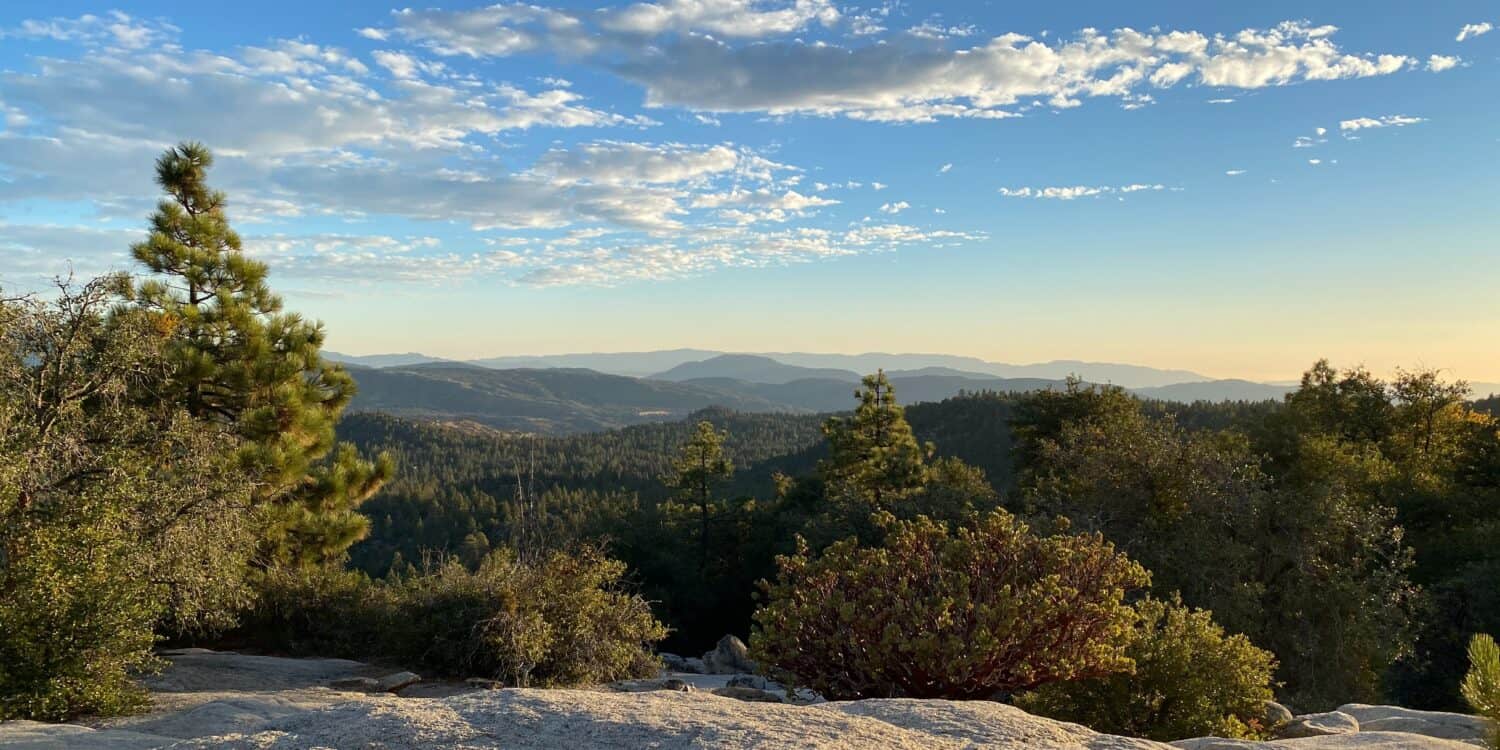 view overlooking the mountains