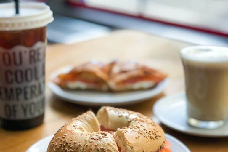 bagels and a coffee