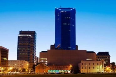 Beautiful Lexington, Kentucky Skyline at dusk