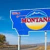 montana welcome road sign