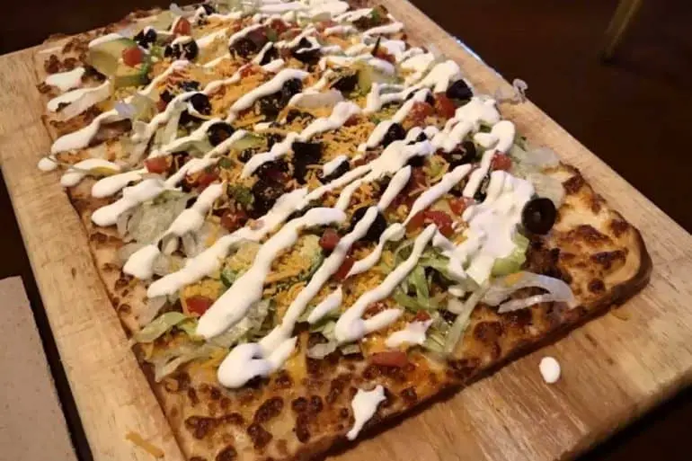 tostada pizza Balboa Pizza Company