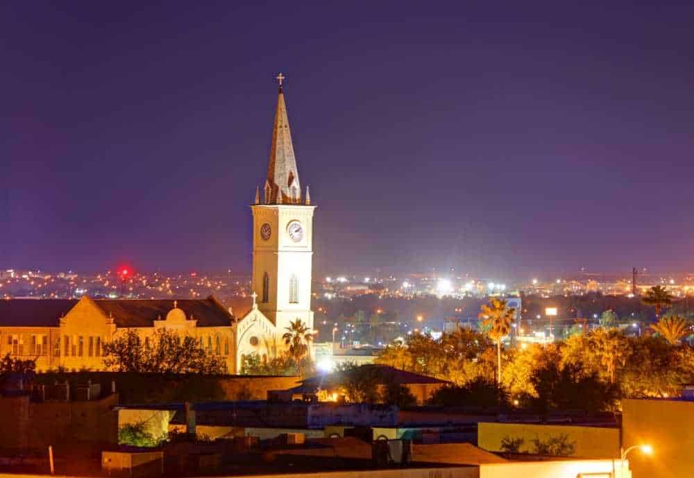 Laredo Texas in the evening