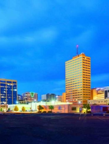 Midland Texas at nightfall