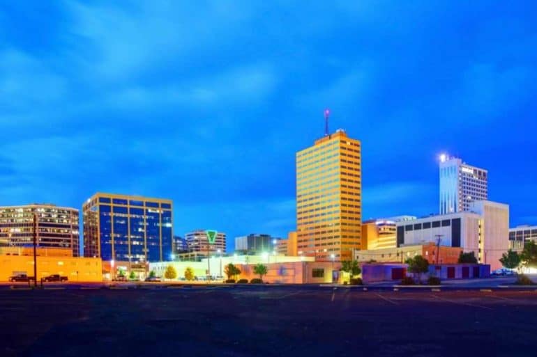 Midland Texas at nightfall