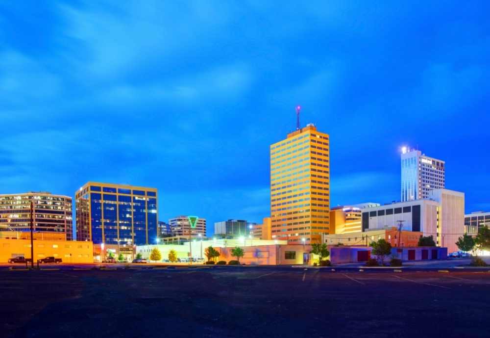 Midland Texas at nightfall