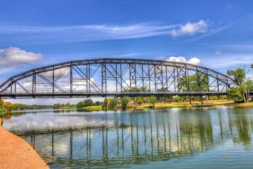 Waco Suspension Bridge over the Brazos River