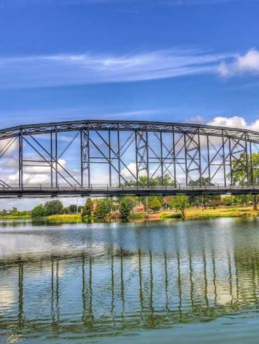 Waco Suspension Bridge over the Brazos River