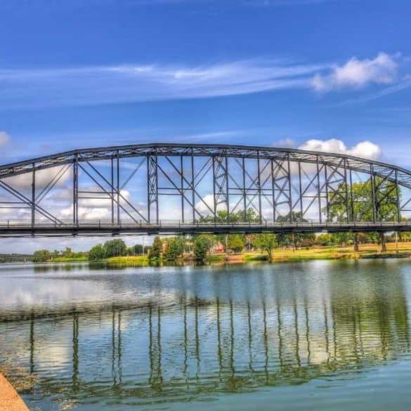 Waco Suspension Bridge over the Brazos River