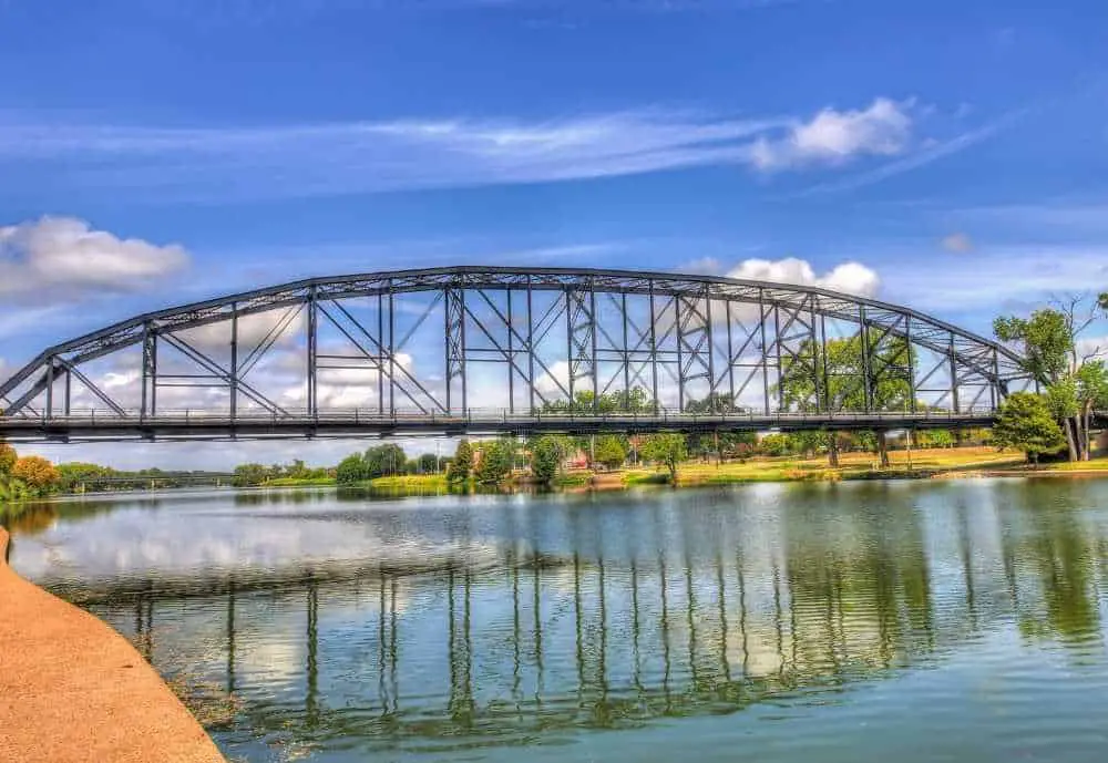 Waco Suspension Bridge over the Brazos River
