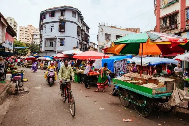 Food stalls in Mumbai India