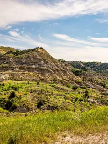 Beautiful scenery, mountain in North Dakota