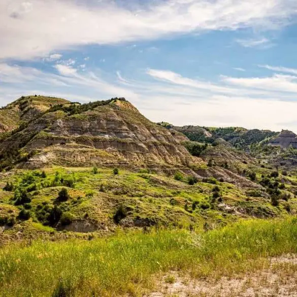 Beautiful scenery, mountain in North Dakota