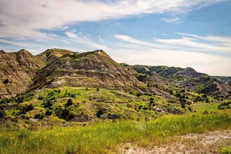 Beautiful scenery, mountain in North Dakota