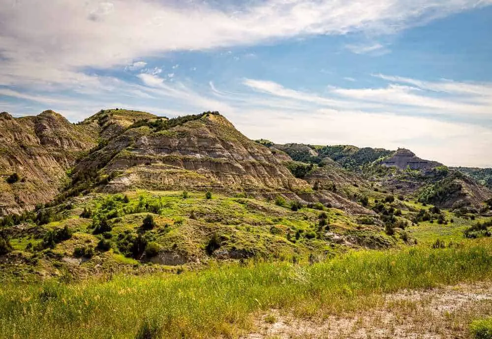 Beautiful scenery, mountain in North Dakota