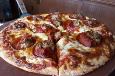 Pizza right out of the oven, best pizza in cincinnati ohio