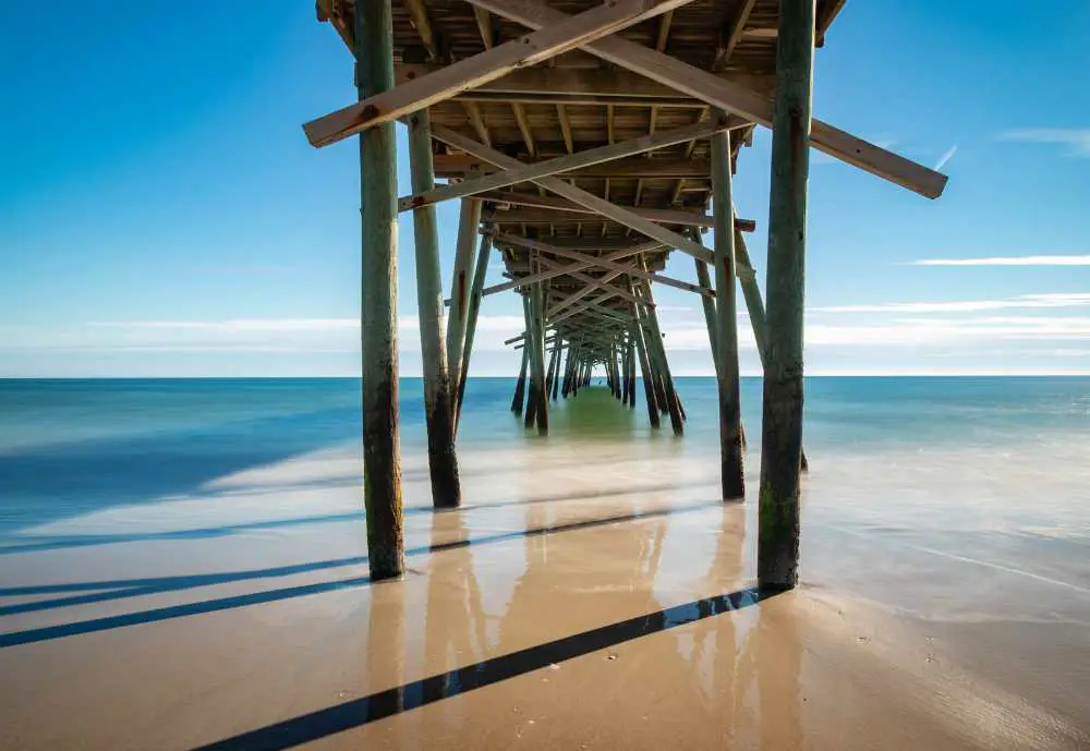 an image of a pier in the Atlantic Ocean, reasons to visit North Carolina in the summer