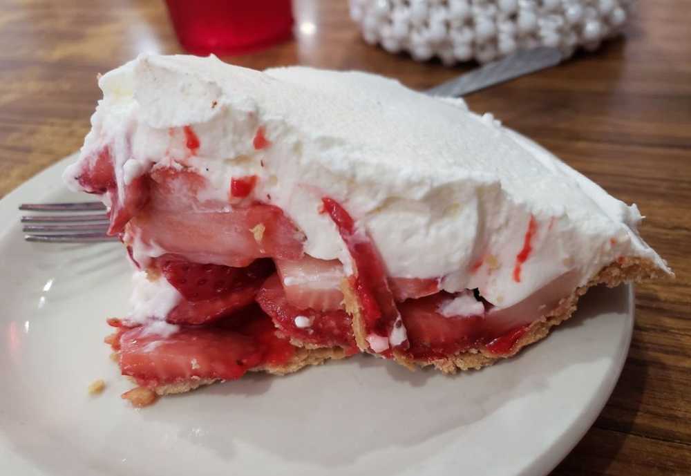 strawberry pie from Strawn's Eat Shop in Shreveport LA