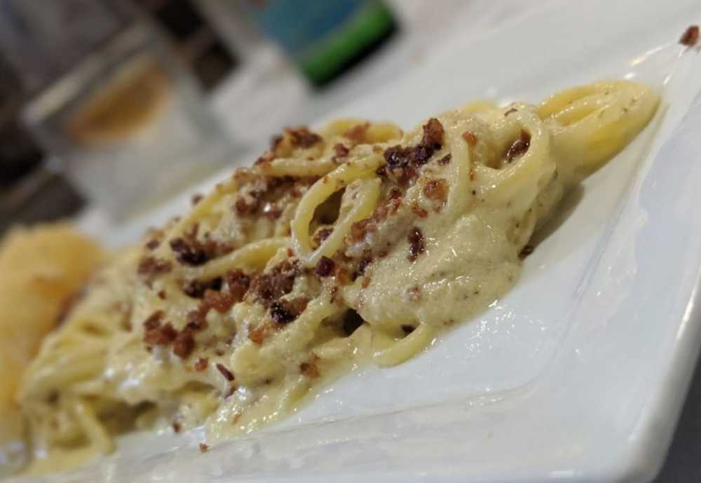 Spaghetti Carbonara at Amor di Pasta in Miami, Florida